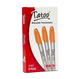 Tatoo Naranja C/6 Pz