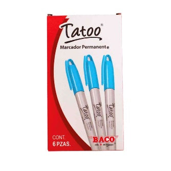 Tatoo Azul Claro C/6 Pz