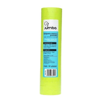 Etiqueta Color Amarillo 22 X 12 Mm P/10 Rollos