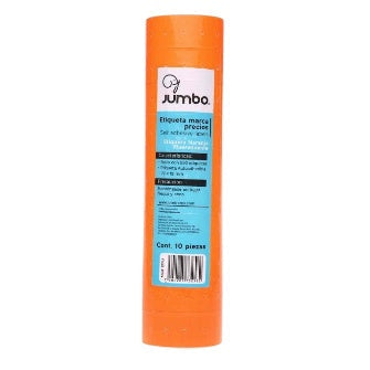 Etiqueta Color Naranja 22 X 12 Mm P/10 Rollos
