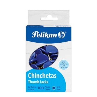 Chincetas De Color Azul Y Rojo Bermellon P/100 Pz B