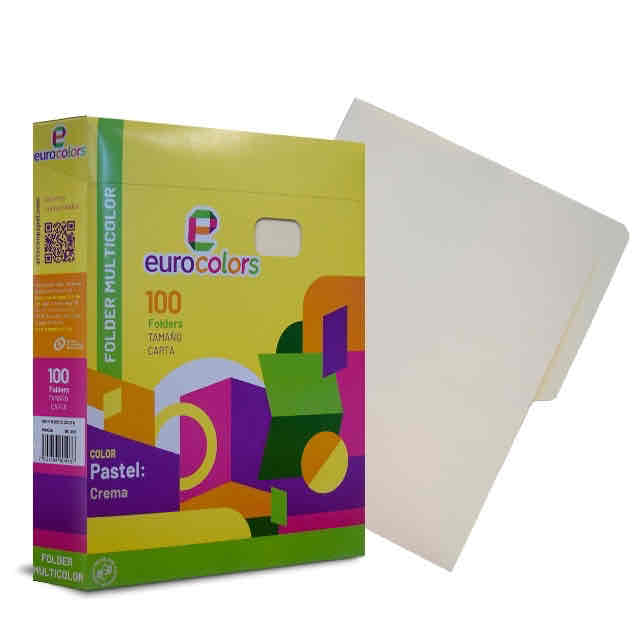Folder Tamaño Carta Eurocolors P/100 Pz