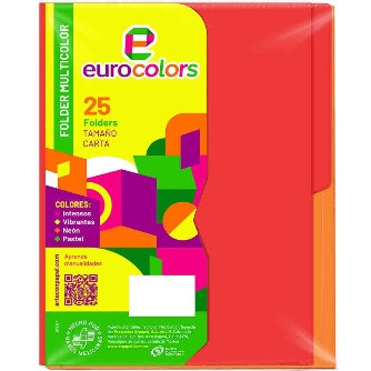 Folder Multicolor Arcoíris Intensos Eurocolor P/25