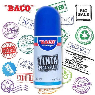 Tinta Para Sellos Baco Color Azul