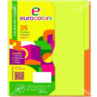 Folder Multicolor Aroiris Neon P/25 Pz