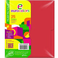Folder Carta Rojo Intenso Eurocolor P/25 Pz