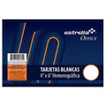 Tarjetas Hemerográficas Blancas 4x6" P/100 Tarjetas