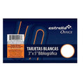 Tarjetas Bibliográficas Blancas 3x5" P/100 Tarjetas