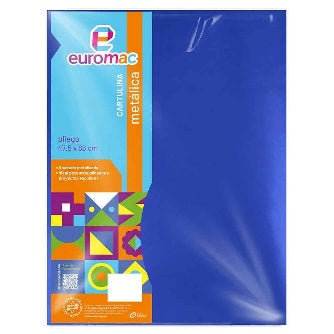 Cartulina Metalica Azul Rey P/10 Pz