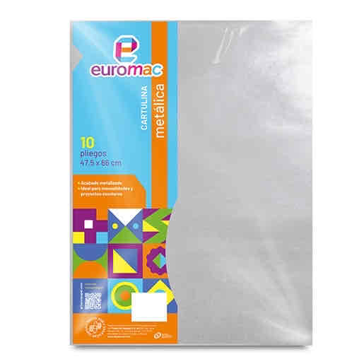 Cartulina Metalica Plata P/10 Pz