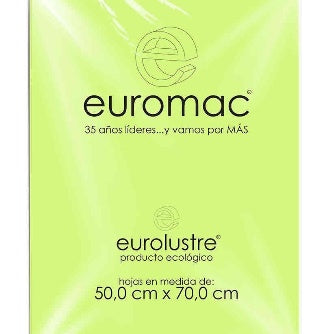 Papel Lustre Verde Limón Rollo 50 Cm X 3 Mts