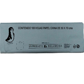 Papel China Pingüino Gris P/100 Pz