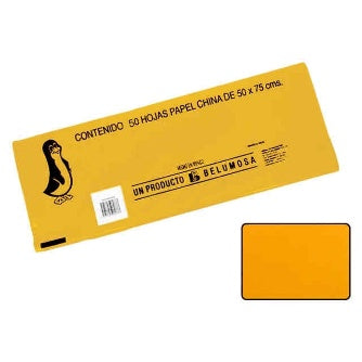 Papel China Pingüino Amarillo Fuerte P/100 Pz