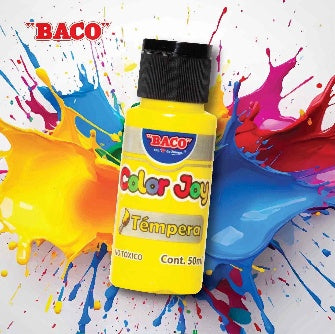 Pintura Tempera Color Joy Amarillo Limon 50 Ml C/10 Pz