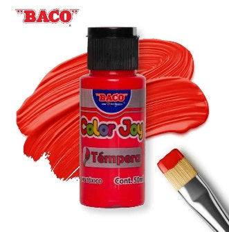 Pintura Tempera Color Joy Rojo 50 Ml C/10 Pz