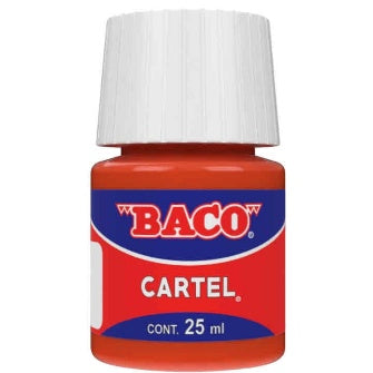 Pintura Para Cartel Baco Rojo Bermellon 25 Ml C/10 Pz