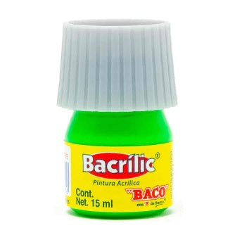 Pintura Acrílica Bacrilic Verde Fluorecente 15ml C/10 Pz
