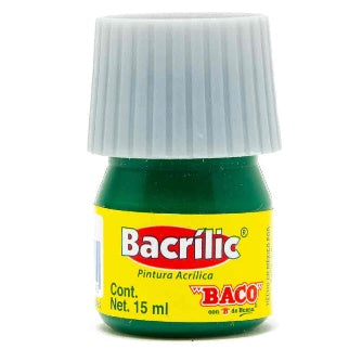 Pintura Acrílica Bacrilic Verde Esmeralda 15ml C/10 Pz