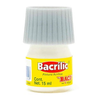 Pintura Acrílica Bacrilic Blanco 15ml C/10 Pz