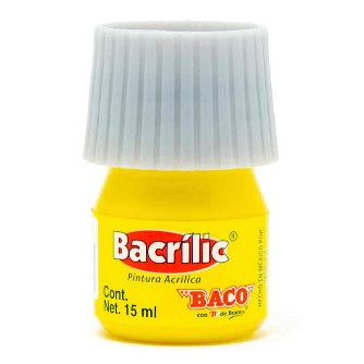 Pintura Acrílica Bacrilic Amarillo Limón 15ml C/10 Pz