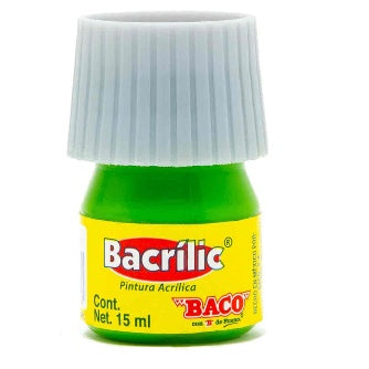 Pintura Acrílica Bacrilic Verde Amarillento 15 Ml C/10 Pz
