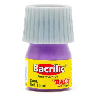 Pintura Acrílica Bacrilic Lila 15 Ml Caja C/10 Pz