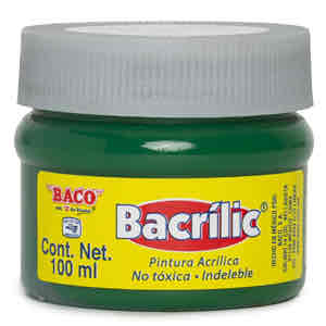 Pintura Acrílica Bacrilic Verde Esmeralda De 100 Ml