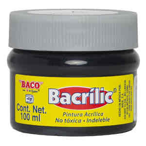 Pintura Acrílica Bacrilic Negro 100 Ml