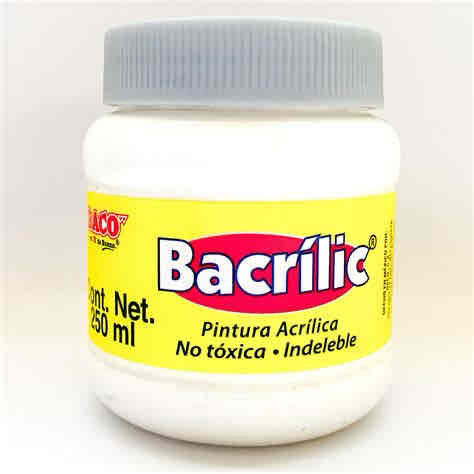 Pintura Acrílica Bacrilic Blanco De 250ml