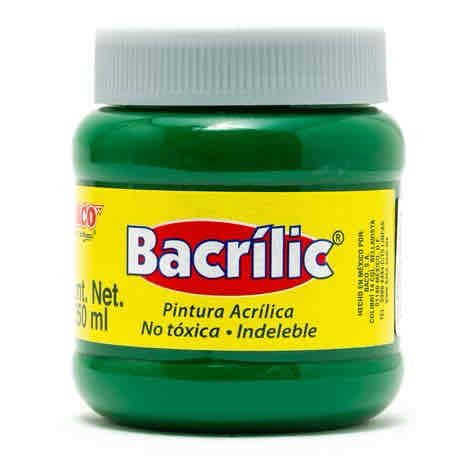 Pintura Acrílica Bacrilic Verde Esmeralda De 250 Ml