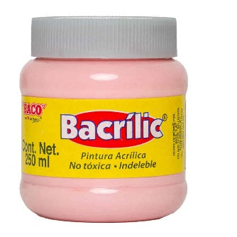 Pintura Acrilica Bacrilic Rosa Pastel 250 Ml
