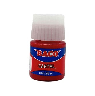 Pintura Para Cartel Baco Rojo Geranio 25 Ml C/10 Pz