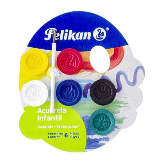 Acuarela Infantil 6 Colores Pelikan